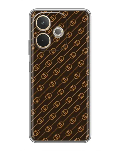 Чехол для OPPO A5 Pro с картинкой «Gucci — золотые диагонали»
