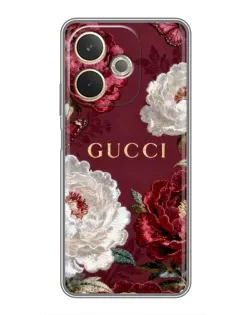 Чехол для OPPO A5 Pro с картинкой «Gucci — бордовые розы»