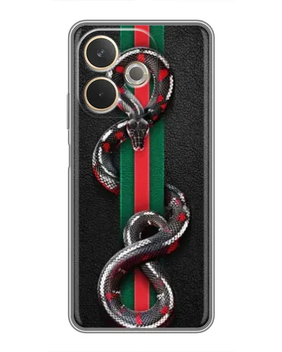 Чехол для OPPO A5 Pro с картинкой «Gucci — змея на полосе» Чехол для OPPO A5 Pro с картинкой «Gucci — змея на полосе»