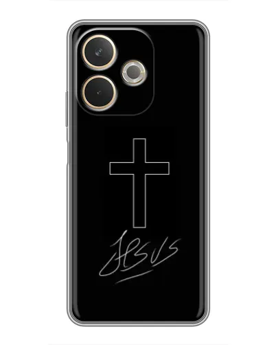 Чехол для OPPO A5 Pro с картинкой «Графический крест Jesus» Чехол для OPPO A5 Pro с картинкой «Графический крест Jesus»