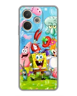 Чехол для OPPO A5 Pro с картинкой «Губка Боб и друзья» Чехол для OPPO A5 Pro с картинкой «Губка Боб и друзья»