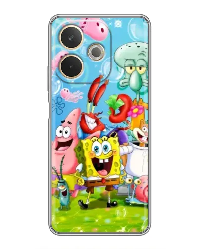 Чехол для OPPO A5 Pro с картинкой «Губка Боб и друзья» Чехол для OPPO A5 Pro с картинкой «Губка Боб и друзья»