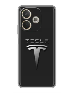 Чехол для OPPO A5 Pro с картинкой «Стальной логотип Tesla»