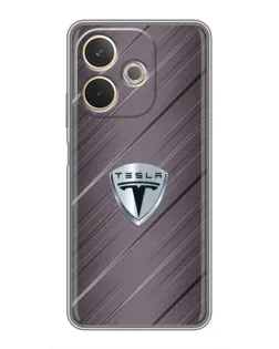 Чехол для OPPO A5 Pro с картинкой «Металлическая текстура Tesla»