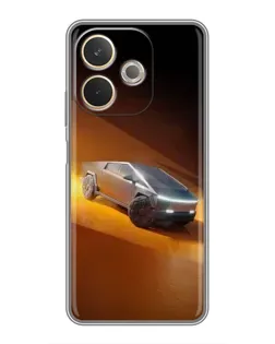 Чехол для OPPO A5 Pro с картинкой «Cybertruck в пустыне»