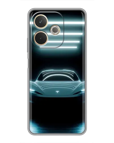 Чехол для OPPO A5 Pro с картинкой «Tesla в неоне» Чехол для OPPO A5 Pro с картинкой «Tesla в неоне»