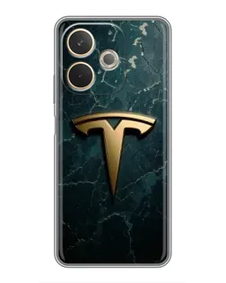Чехол для OPPO A5 Pro с картинкой «Мраморная Tesla Gold»