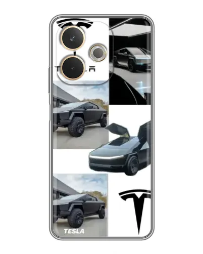 Чехол для OPPO A5 Pro с картинкой «Коллаж Cybertruck Tesla» Чехол для OPPO A5 Pro с картинкой «Коллаж Cybertruck Tesla»