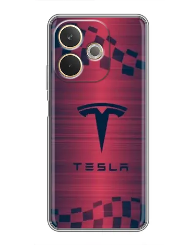 Чехол для OPPO A5 Pro с картинкой «Тесла красный карбон» Чехол для OPPO A5 Pro с картинкой «Тесла красный карбон»
