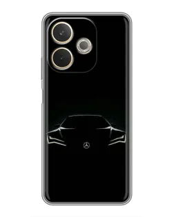 Чехол для OPPO A5 Pro с картинкой «Mercedes — силуэт авто»