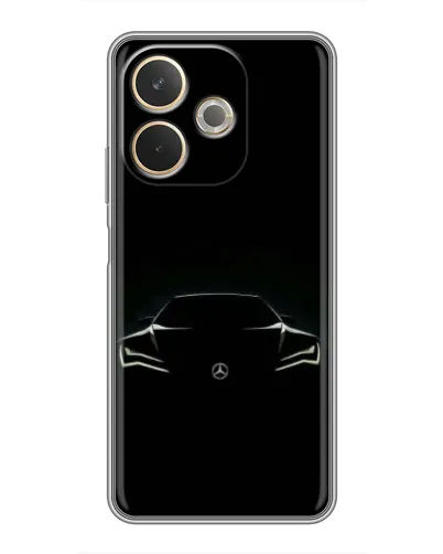 Чехол для OPPO A5 Pro с картинкой «Mercedes — силуэт авто» Чехол для OPPO A5 Pro с картинкой «Mercedes — силуэт авто»