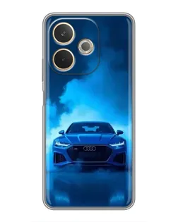Чехол для OPPO A5 Pro с картинкой «Audi — голубая энергия»