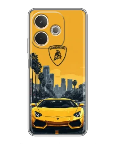 Чехол для OPPO A5 Pro с картинкой «Желтый Lamborghini город» Чехол для OPPO A5 Pro с картинкой «Желтый Lamborghini город»