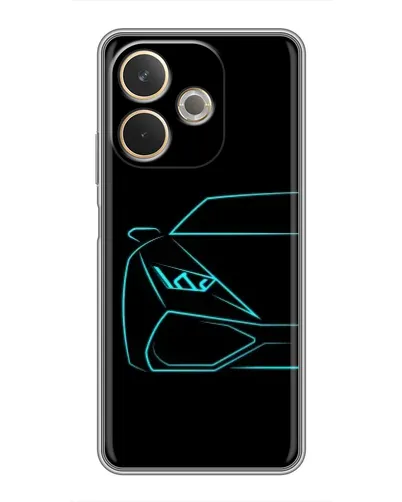Чехол для OPPO A5 Pro с картинкой «Голубой силуэт Lamborghini» Чехол для OPPO A5 Pro с картинкой «Голубой силуэт Lamborghini»