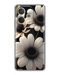 Чехол для OPPO A5 Pro с картинкой «Белые маргаритки макро»