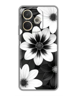 Чехол для OPPO A5 Pro с картинкой «Монохромные астры»