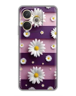 Чехол для OPPO A5 Pro с картинкой «Ромашки на фиолетовом»