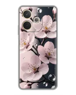 Чехол для OPPO A5 Pro с картинкой «Нежная сакура и капли» Чехол для OPPO A5 Pro с картинкой «Нежная сакура и капли»