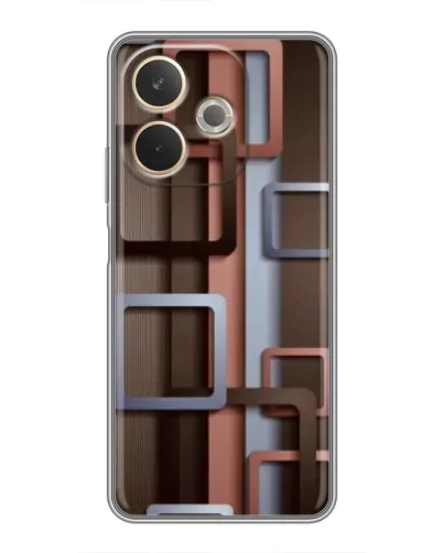 Чехол для OPPO A5 Pro с картинкой «Коричневые объемные квадраты» Чехол для OPPO A5 Pro с картинкой «Коричневые объемные квадраты»