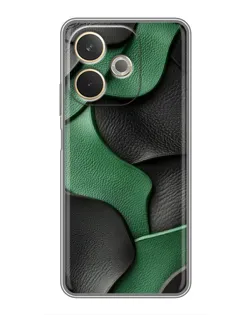 Чехол для OPPO A5 Pro с картинкой «Зеленые кожаные волны»
