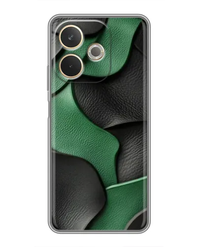 Чехол для OPPO A5 Pro с картинкой «Зеленые кожаные волны» Чехол для OPPO A5 Pro с картинкой «Зеленые кожаные волны»