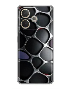 Чехол для OPPO A5 Pro с картинкой «Объемная темная решетка»