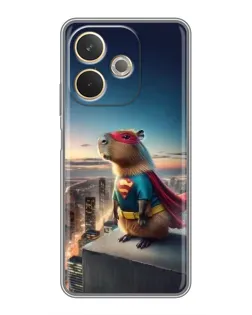 Чехол для OPPO A5 Pro с картинкой «Капи-мен супергерой»
