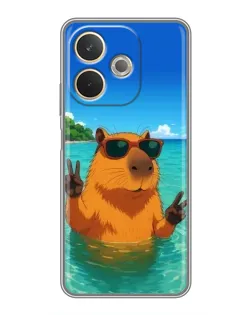 Чехол для OPPO A5 Pro с картинкой «Морская капибара»