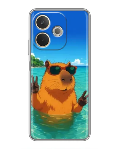 Чехол для OPPO A5 Pro с картинкой «Морская капибара»