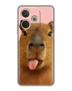 Чехол для OPPO A5 Pro с картинкой «Капибара с языком»