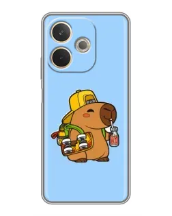 Чехол для OPPO A5 Pro с картинкой «Капибара на скейте»