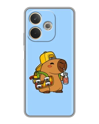 Чехол для OPPO A5 Pro с картинкой «Капибара на скейте»