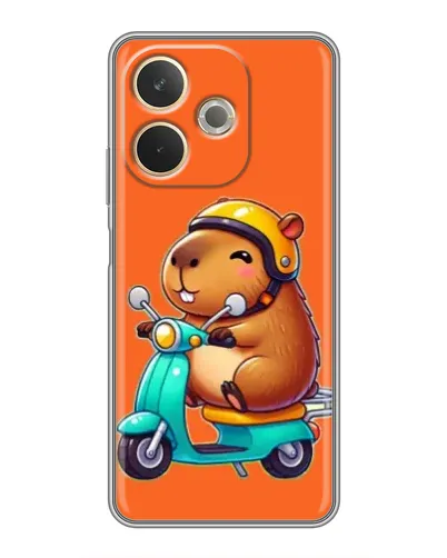 Чехол для OPPO A5 Pro с картинкой «Капибара на скутере»