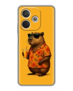 Чехол для OPPO A5 Pro с картинкой «Капибара на отдыхе»