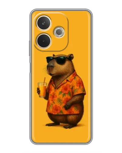 Чехол для OPPO A5 Pro с картинкой «Капибара на отдыхе»