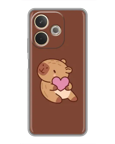 Чехол для OPPO A5 Pro с картинкой «Капибара с сердцем»