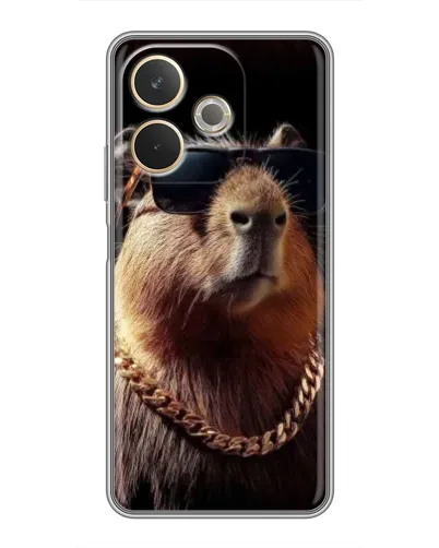 Чехол для OPPO A5 Pro с картинкой «Капибара золотая цепь»