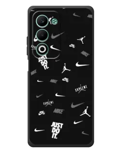 Чохол для OPPO A5 з картинкою «Nike Black Pattern»