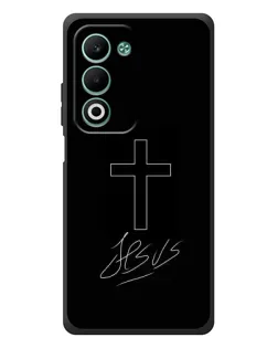 Чехол для OPPO A5 с картинкой «Графический крест Jesus»