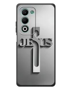 Чехол для OPPO A5 с картинкой «Металлический крест Jesus»