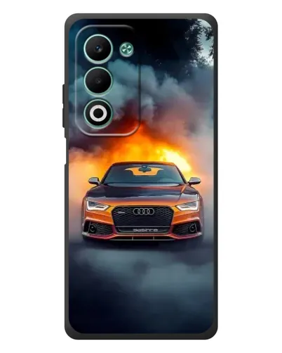 Чохол для OPPO A5 з картинкою «Audi у вогняному диму»