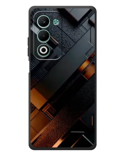 Чохол для OPPO A5 з картинкою «Чорні геометричні блоки»