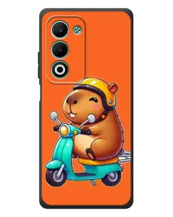 Чохол для OPPO A5 з картинкою «Капібара на скутері»