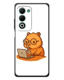 Чохол для OPPO A5 з картинкою «Капібара з ноутбуком»