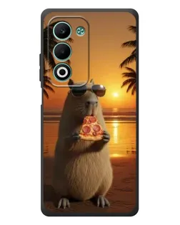 Чохол для OPPO A5 з картинкою «Капібара з піцою»