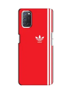 Чехол для OPPO A52 с картинкой «Красный минимализм Adidas»