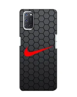 Чохол для OPPO A52 з картинкою «Nike — карбонова сітка»