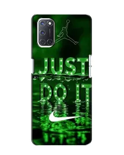 Чохол для OPPO A52 з картинкою «Зелений неоновий Nike»