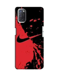 Чехол для OPPO A52 с картинкой «Красные брызги Nike» Чехол для OPPO A52 с картинкой «Красные брызги Nike»