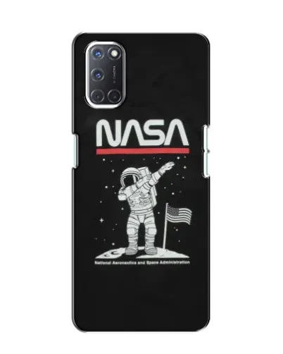 Чехол для OPPO A52 с картинкой «NASA — шагаем по Луне»